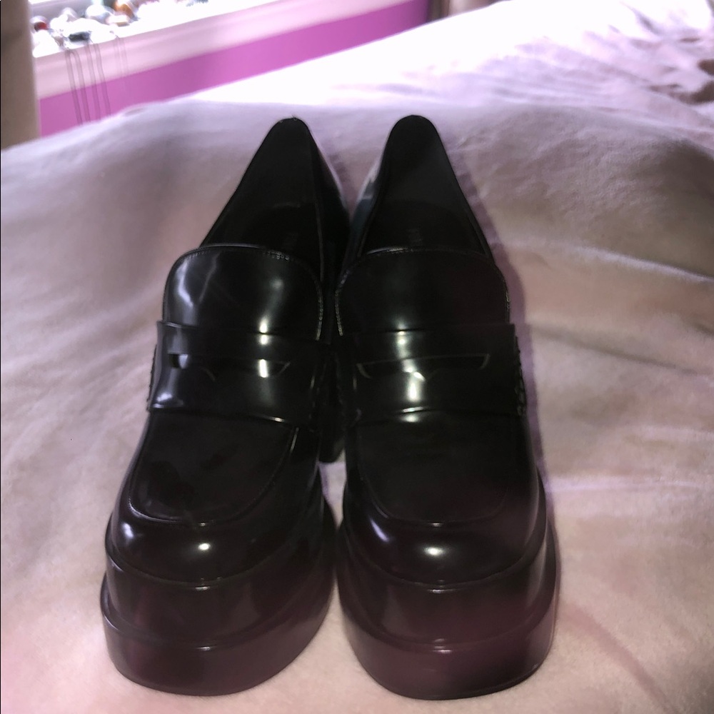 Shiny Black Loafers